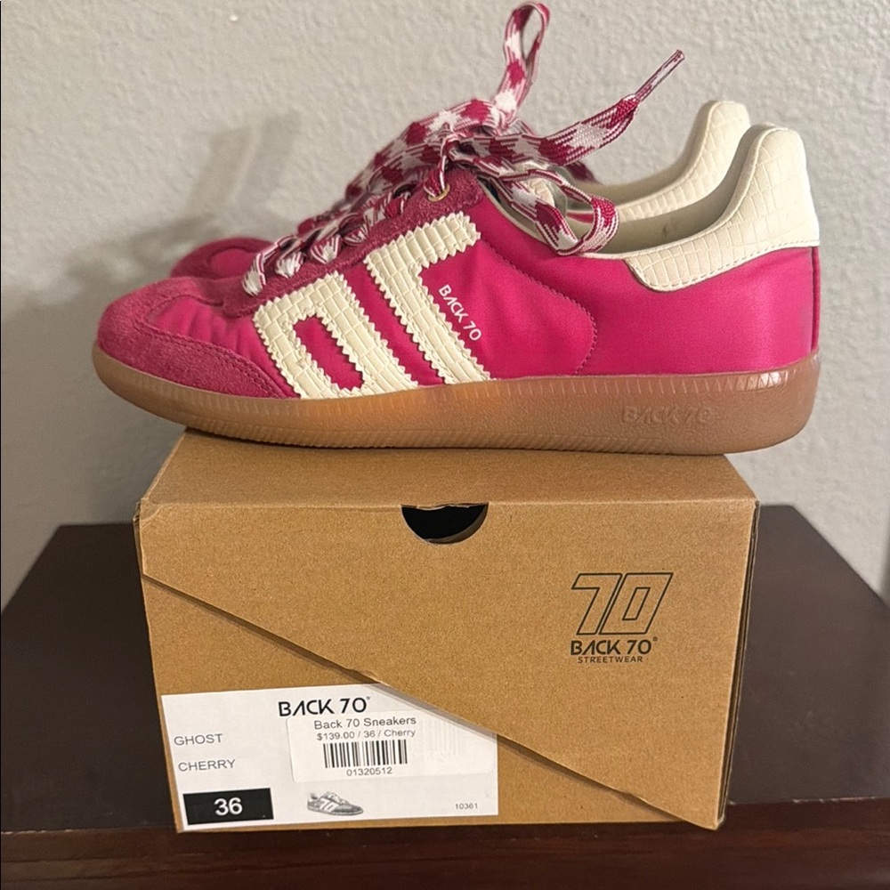 Back 70 Cherry Pink Retro-Inspired Women's Athletic Shoes